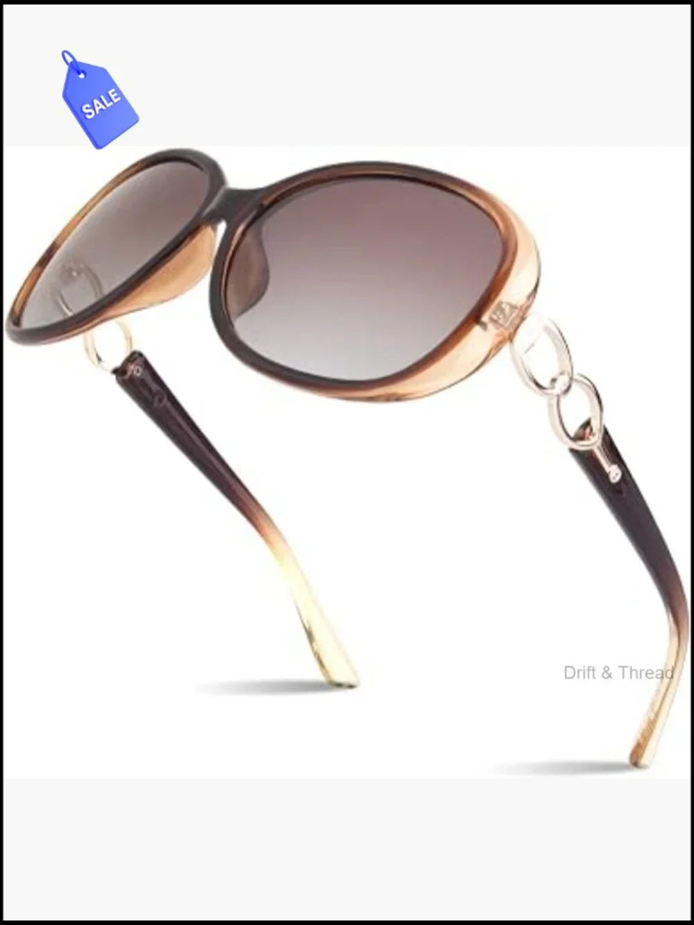 Oversized Polarized Sunglasses for Women UV400 Protection Retro Butterfly Shades